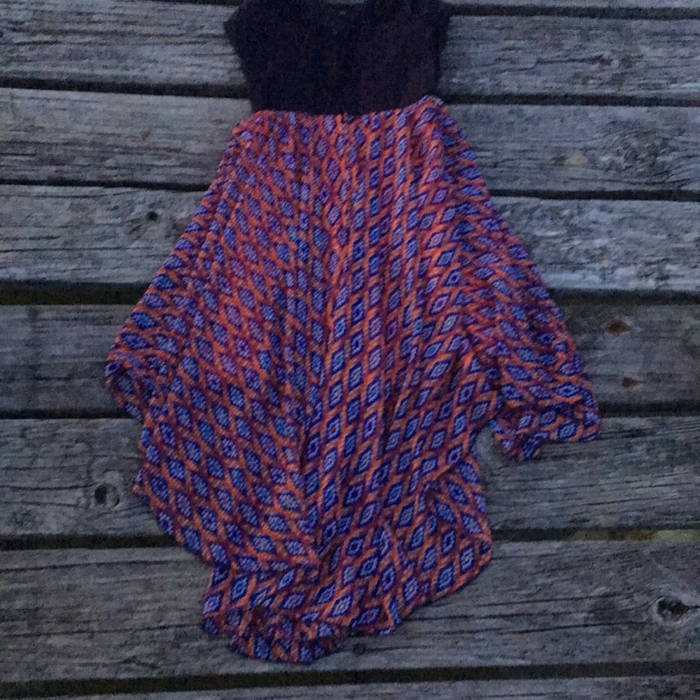 Navy print High low dress 5 6 B Darlin - Picture 8 of 8
